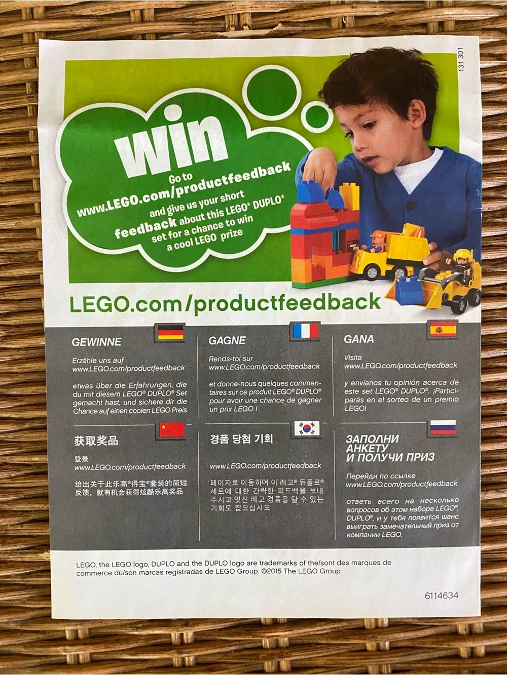 LEGO DUPLO 10590 Airport Set incomplete w/ Airplane Pilot Luggage Manual